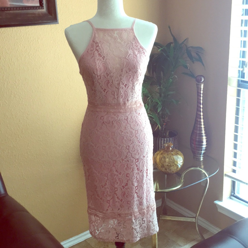 New Sugar lips small pink lace dress